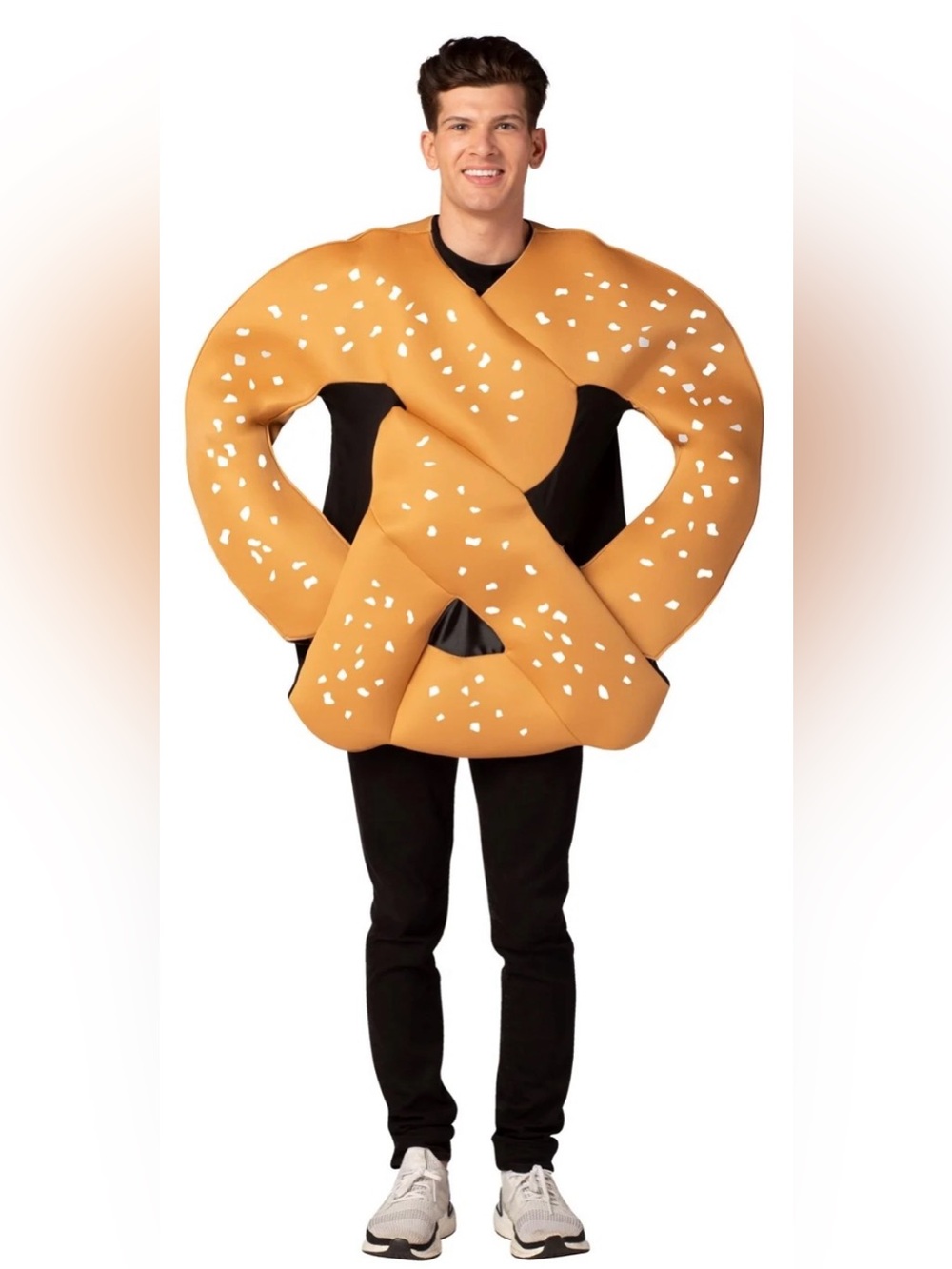 Bendable Pretzel Adult Costume Soft Salty Food Breakfast Funny Unisex Halloween
